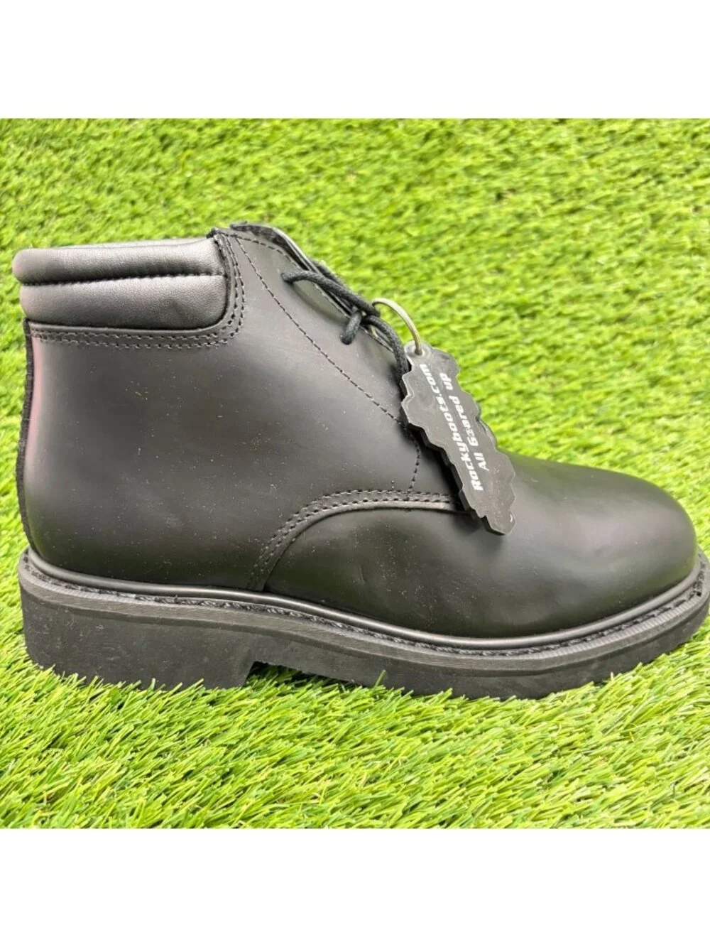 Rocky Polishable Mens Size 5.5 Black Leather Dress Work Chukka Boots Shoes